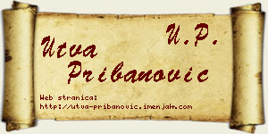 Utva Pribanović vizit kartica